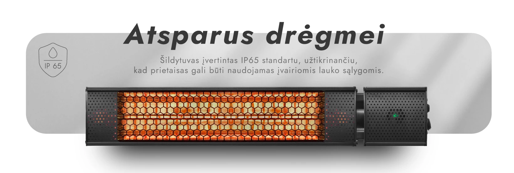 Infraraudonųjų spindulių šildytuvas Heatum H2000R URBAN Juodas aprašymas - Prekės nuotrauka