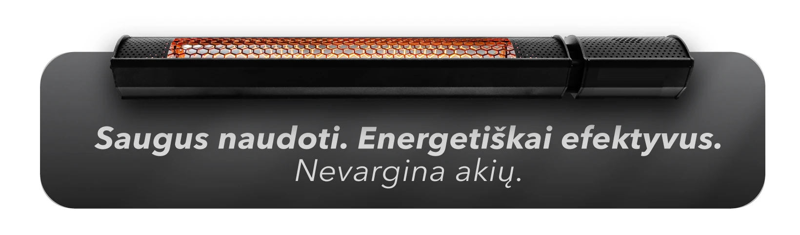 Infraraudonųjų spindulių šildytuvas Heatum H2000R URBAN Juodas aprašymas - Prekės nuotrauka