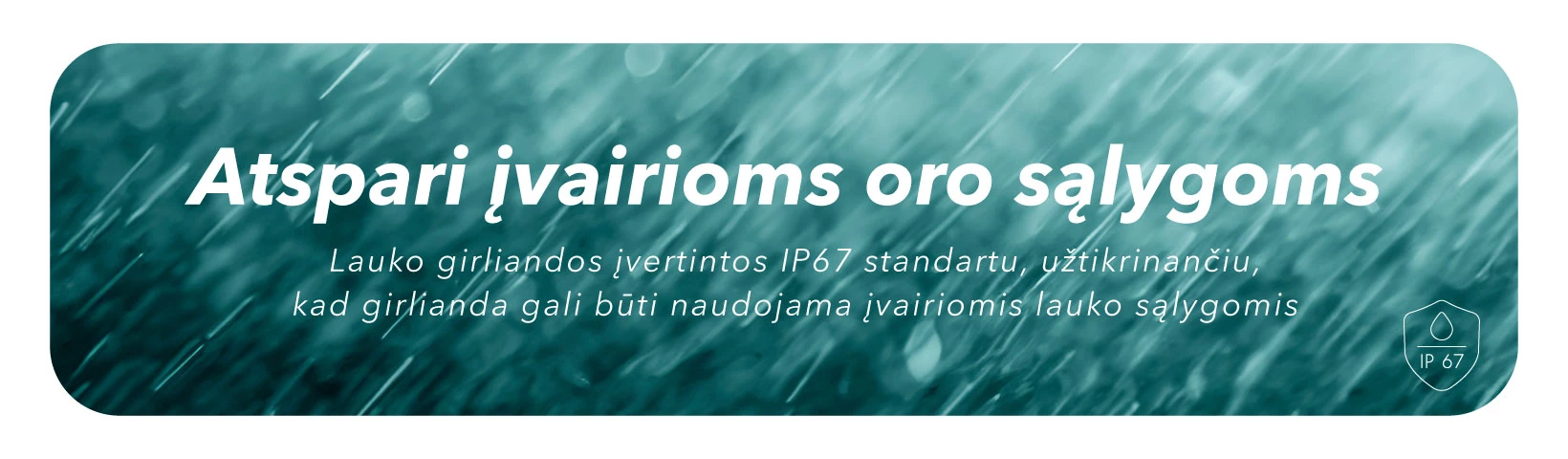 Lauko girlianda varvekliai PROLED IP67 3m aprašymas - Prekės nuotrauka