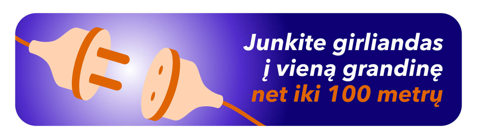 Lauko ir vidaus girlianda (šiltai baltos LED lemputės) 100 m PROLED juoda aprašymas - Prekės nuotrauka