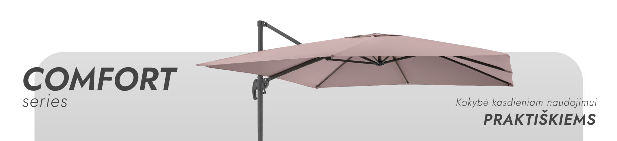 Zeltpro Lauko skėtis su padu ir užvalkalu Comfort Taupe aprašymas - Prekės nuotrauka