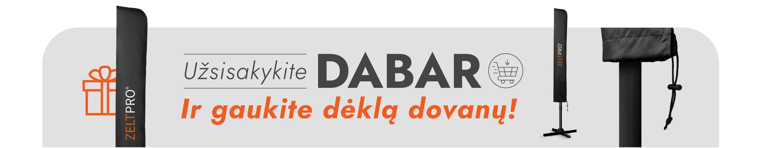 Zeltpro Lauko skėtis su Solid padu (užvalkalas dovanų) Lounge Taupe aprašymas - Prekės nuotrauka