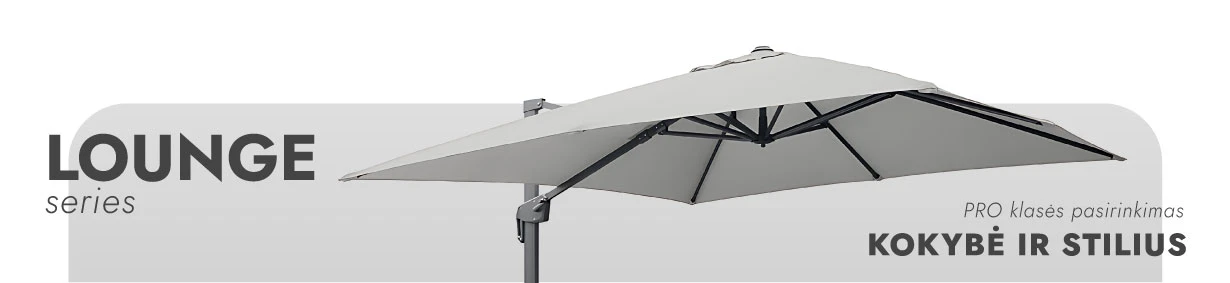 Zeltpro Lauko skėtis su Solid padu (užvalkalas dovanų) Lounge Light Pilkas aprašymas - Prekės nuotrauka