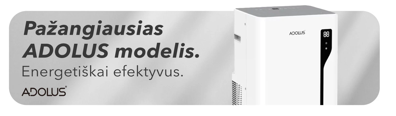 Mobilus oro kondicionierius ADOLUS ARCTIC A3600H su šildymu ir lango tarpine aprašymas - Prekės nuotrauka