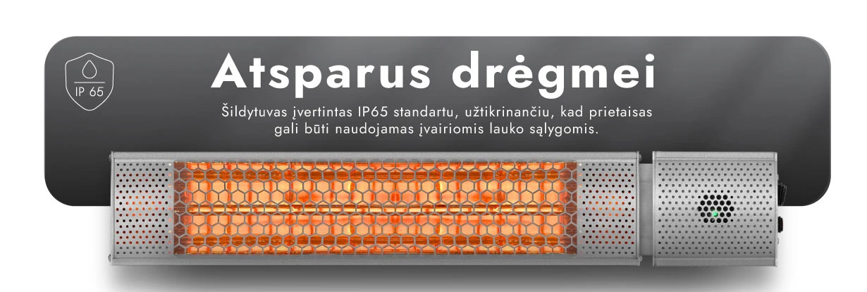 Pastatomas Infraraudonųjų spindulių šildytuvas Heatum H2000R URBAN Sidabrinis su trikoju stovu aprašymas - Prekės nuotrauka