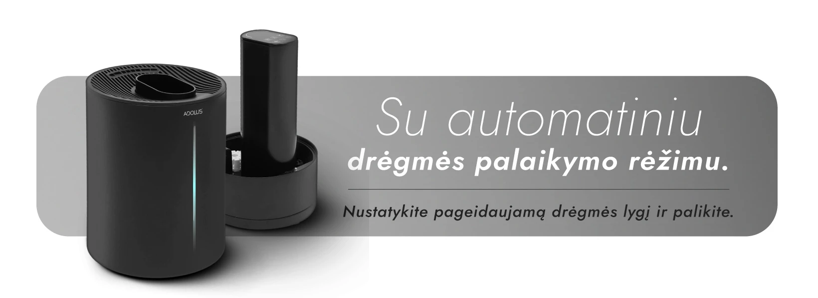 Ultragarsinis oro drėkintuvas Adolus ECLIPSE 25W, 5.5l aprašymas - Prekės nuotrauka