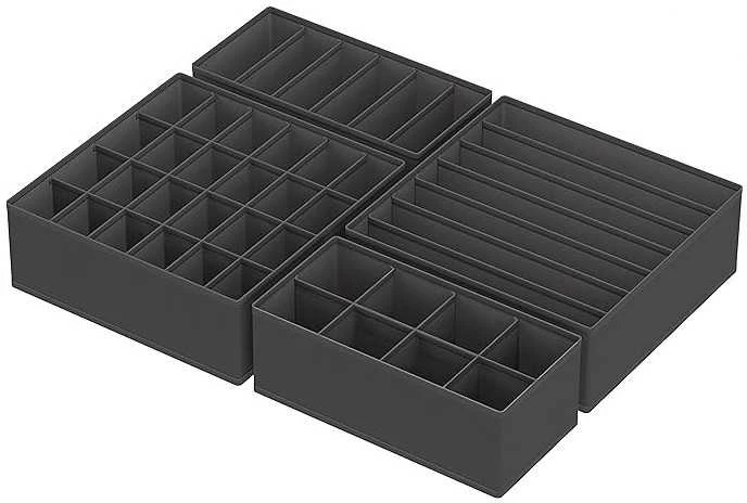 Dėžučių rinkinys apatiniam trikotažui ir kojinėms, 4 vnt.