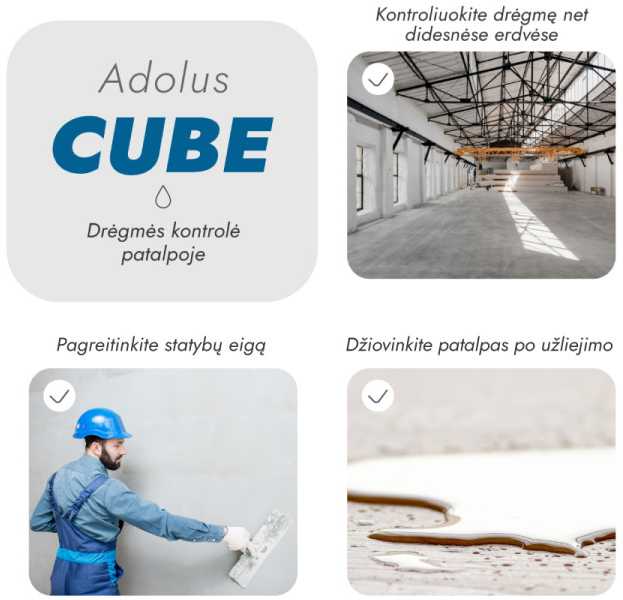 Sausintuvas Drėgmės surinkėjas Adolus Cube X600