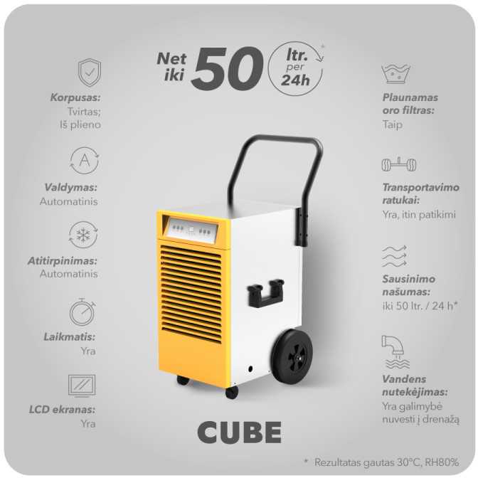 Sausintuvas Drėgmės surinkėjas Adolus Cube X600