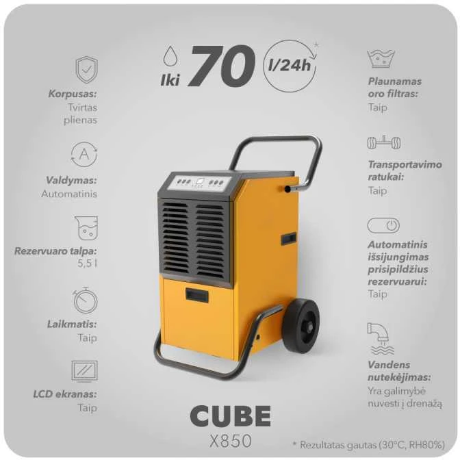 Sausintuvas Drėgmės surinkėjas Adolus Cube X850