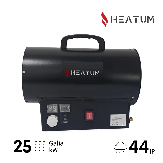 Dujinis šildytuvas su termostatu Heatum H25AT-BLAZE, 25 kW
