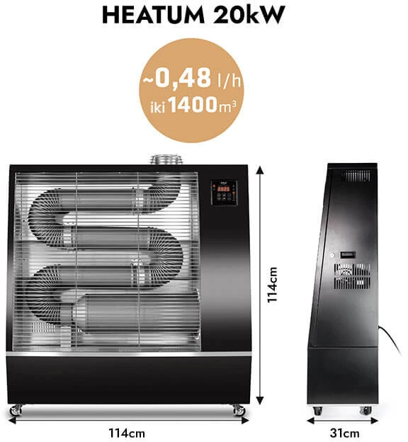 Dyzelinis infraraudonųjų spindulių šildytuvas EMLO 20 kW