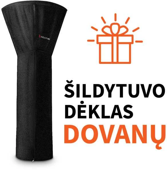 Heatum Alonzo Dujinis šildytuvas nerūdijančio plieno su dujų balionu