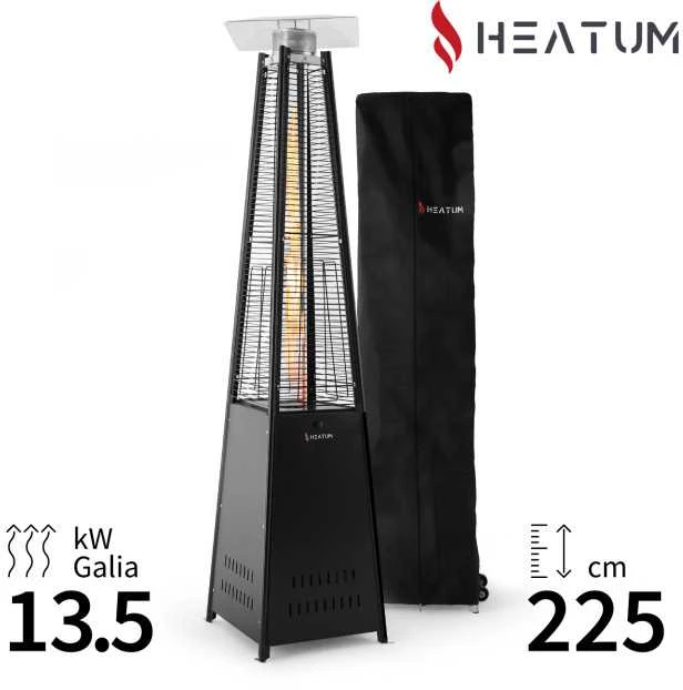Heatum Atėnė Dujinis šildytuvas Piramidė Juoda