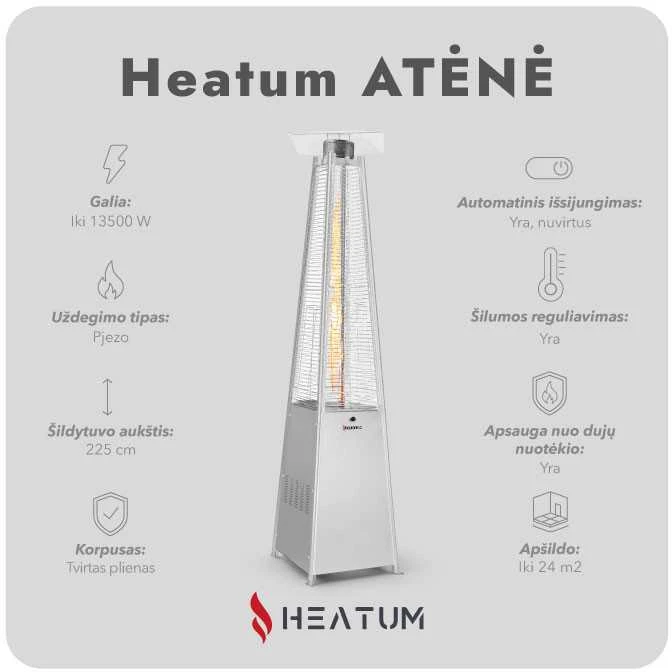 Heatum Atėnė Dujinis šildytuvas Piramidė
