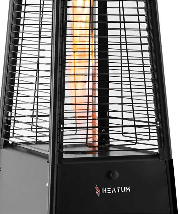Heatum Atėnė Dujinis šildytuvas Piramidė Juoda su dujų balionu