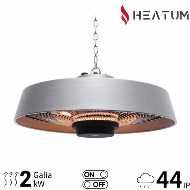 Infraraudonųjų spindulių šildytuvas Heatum H2000R VERSE Sidabrinis