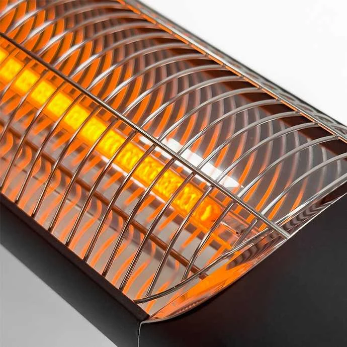 Infraraudonųjų spindulių šildytuvas Heatum H2500R CORE Juodas