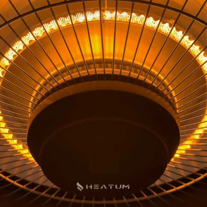Infraraudonųjų spindulių šildytuvas Heatum H2000R VERSE Juodas
