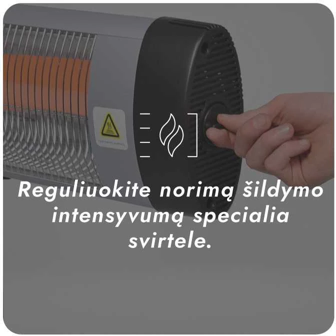 Infraraudonųjų spindulių šildytuvas Heatum H2000 OPTIM