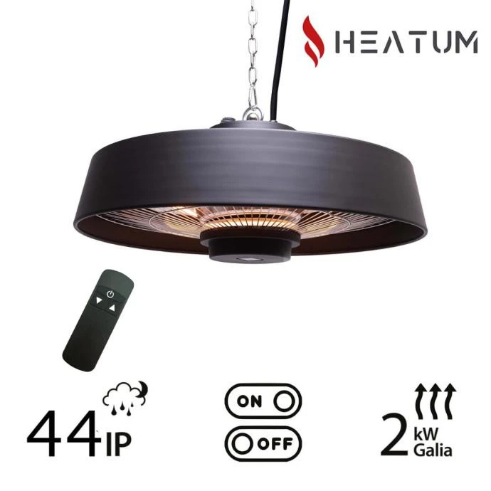 Infraraudonųjų spindulių šildytuvas Heatum H2000R VERSE Juodas