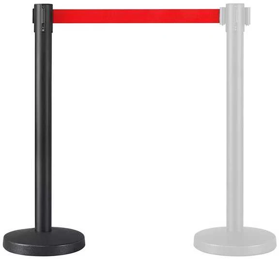 Juostinis atitvaras juodos spalvos su 300 cm raudona juosta FLEX