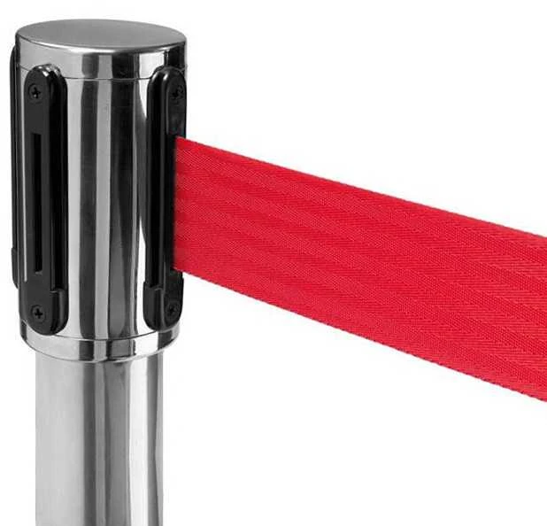 Juostinis atitvaras sidabrinės spalvos su 300 cm raudona juosta FLEX
