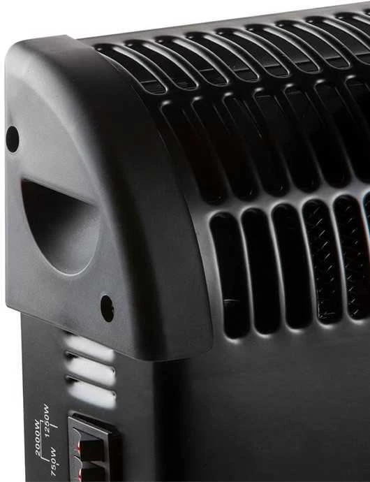 Konvekcinis šildytuvas (elektrinis radiatorius) Heatum THERMA H2000 Juodas