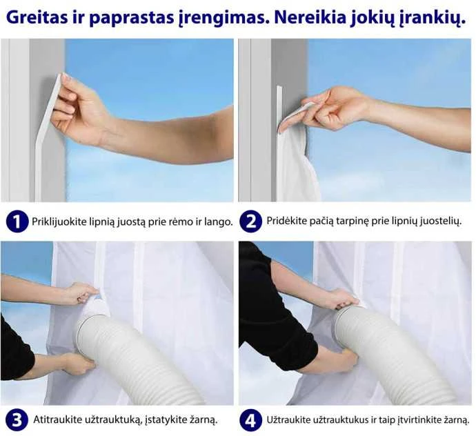Kondicionierius Lango tarpinė Adolus (400 cm) mobiliam oro kondicionieriui