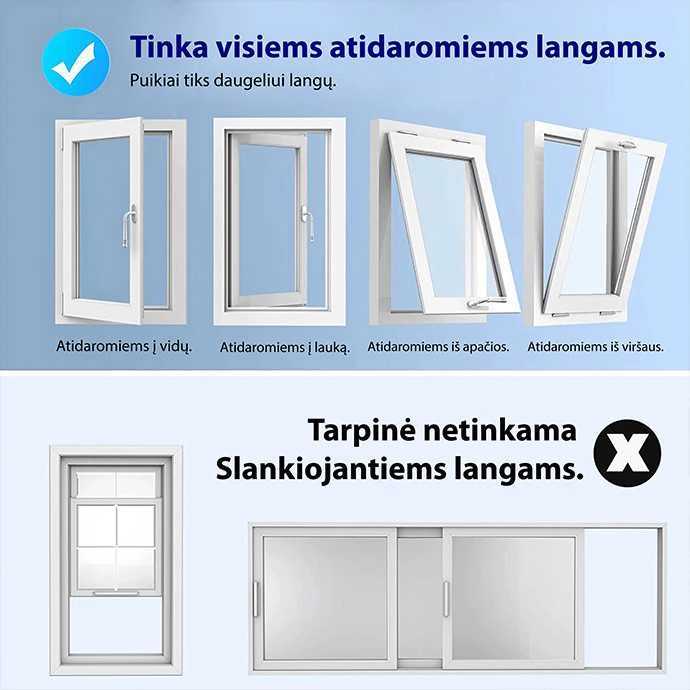 Kondicionierius Lango tarpinė Adolus (400 cm) mobiliam oro kondicionieriui