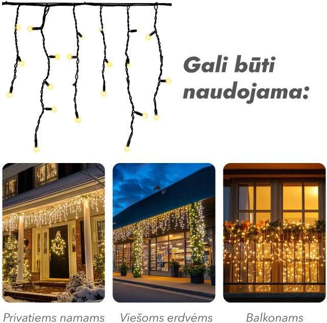 Lauko girlianda varvekliai PROLED IP67 3m