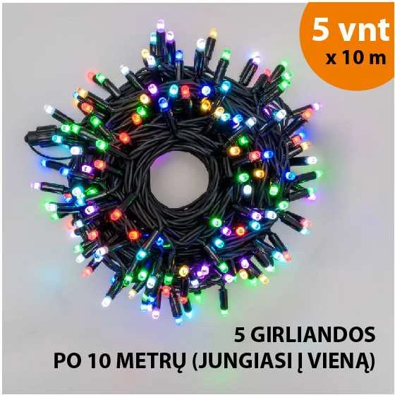 Lauko ir vidaus girlianda (LED lemputės) 50 m PROLED RGB
