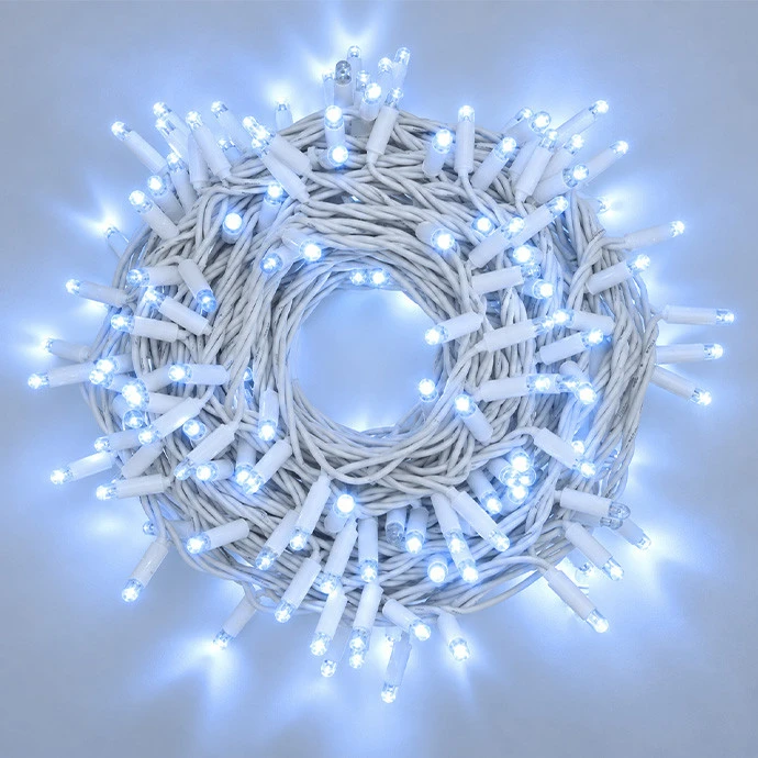 Lauko ir vidaus girlianda (šaltai baltos LED lemputės) 10 m PROLED balta