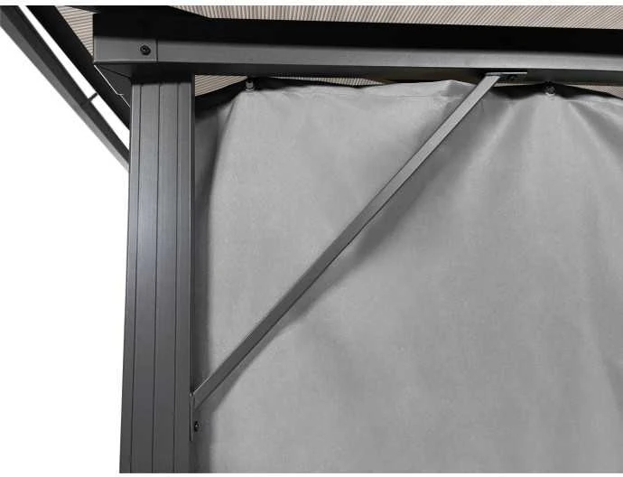 Lauko pavėsinė Zeltpro Deluxe 300x400 Pilka