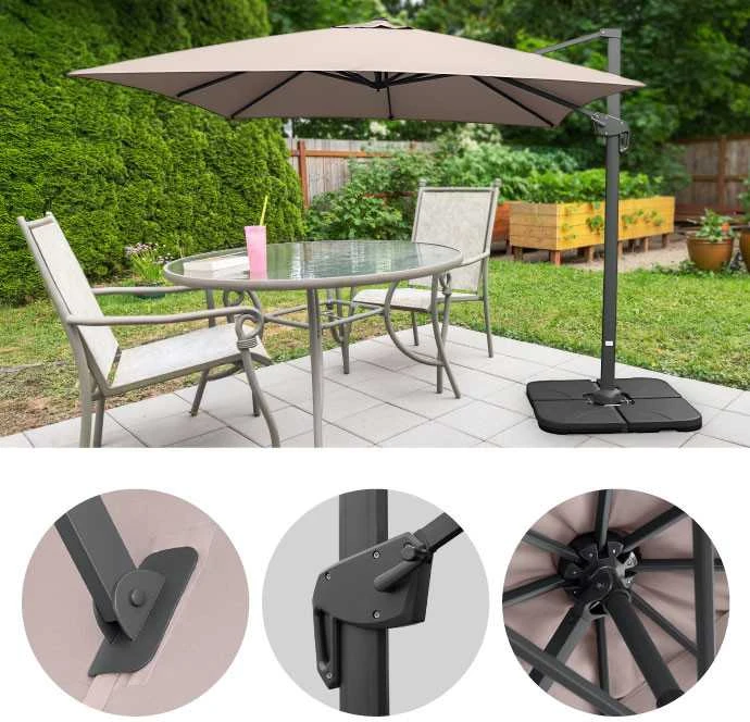 Zeltpro Lauko skėtis su Solid padu (užvalkalas dovanų) Lounge Taupe
