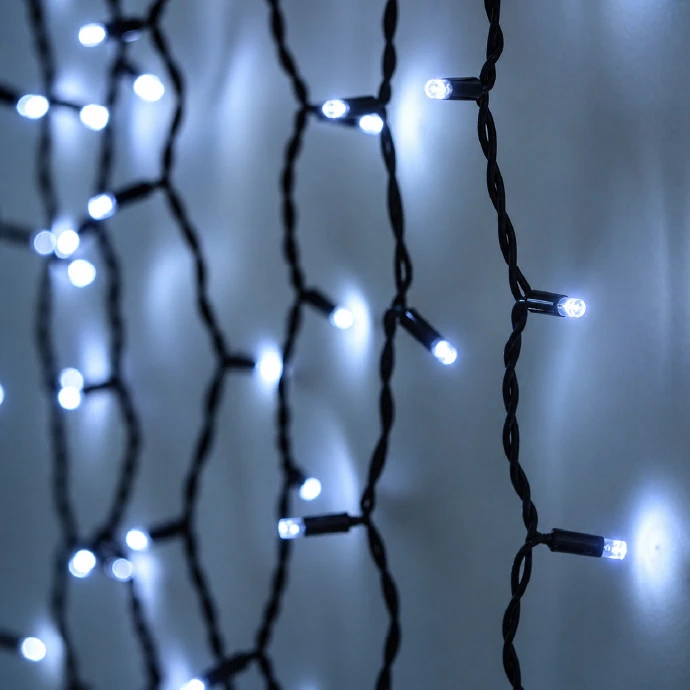 Lempučių užuolaida (šaltai baltos LED lemputės) PROLED IP67 4x2 m