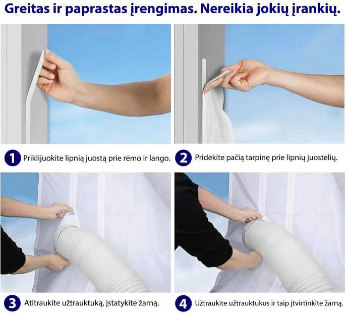 Mobilus oro kondicionierius ADOLUS ARCTIC A2600 su lango tarpine