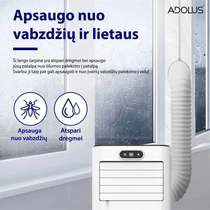 Mobilus oro kondicionierius ADOLUS ARCTIC A2600 su lango tarpine
