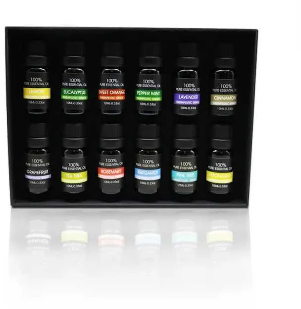 Naturalus eterinių aliejų rinkinys Bohomi Home Spa 100% Pure 12 x 5ml
