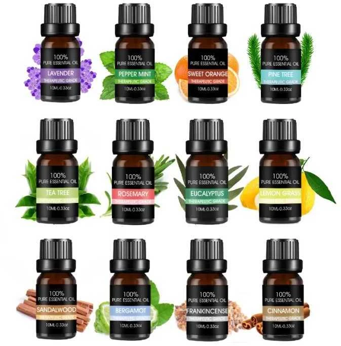 Naturalus eterinių aliejų rinkinys Bohomi Home Spa 100% Pure 12 x 5ml