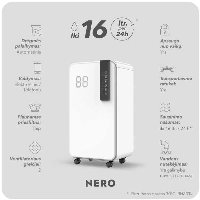 Oro sausintuvas Adolus NERO 270W, 2l