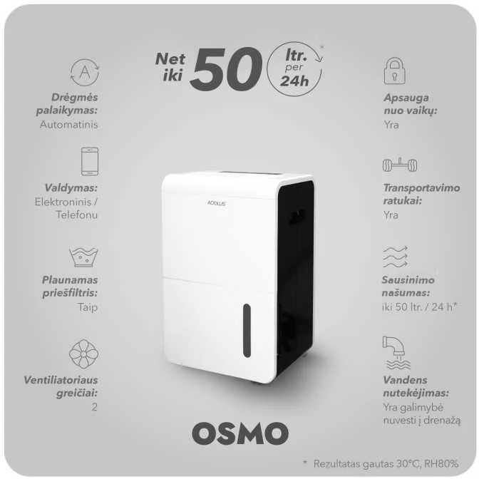 Oro sausintuvas Adolus OSMO 750W, 8l