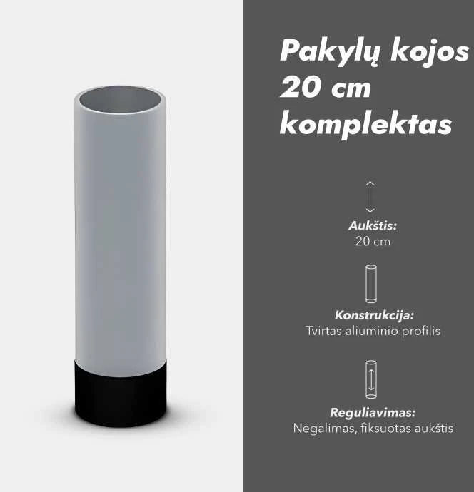 Pakylų kojos 20 cm komplektas ( 4 vnt )