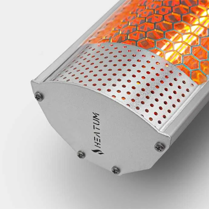Pastatomas Infraraudonųjų spindulių šildytuvas Heatum H2000R URBAN Sidabrinis su trikoju stovu