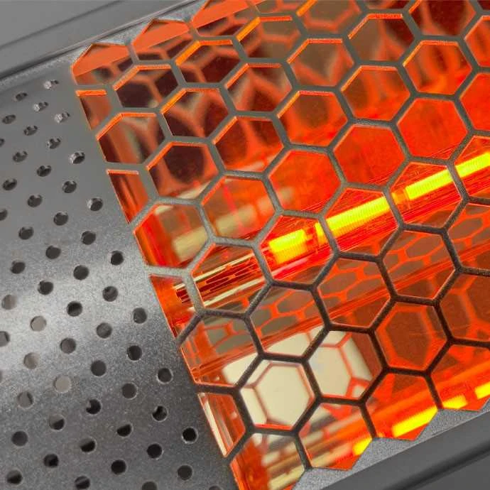 Pastatomas Infraraudonųjų spindulių šildytuvas Heatum H2000R URBAN Sidabrinis su trikoju stovu