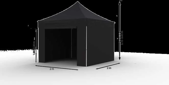 Prekybinė Palapinė 2x2 Juoda Zeltpro PROFRAME