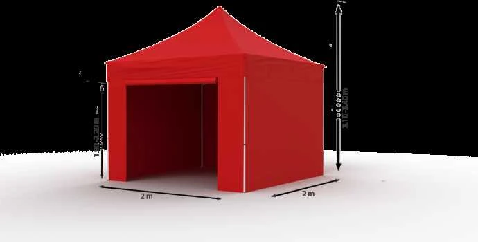Prekybinė Palapinė 2x2 Raudona Zeltpro PROFRAME