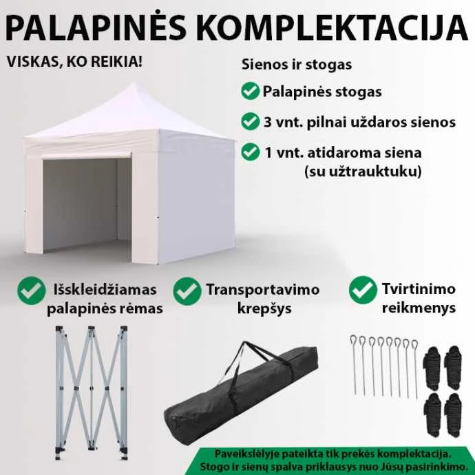 Prekybinė Palapinė 2x2 Žalia Zeltpro EKOSTRONG