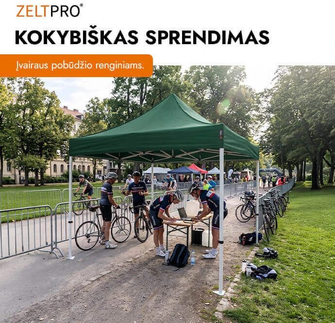 Prekybinė Palapinė 2x2 Žalia Zeltpro PROFRAME