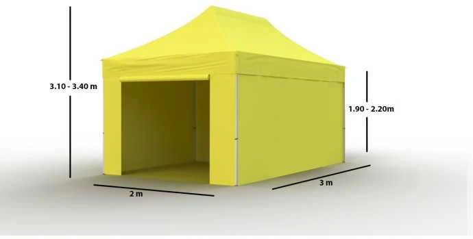 Prekybinė Palapinė 3x2 Geltona Zeltpro PROFRAME